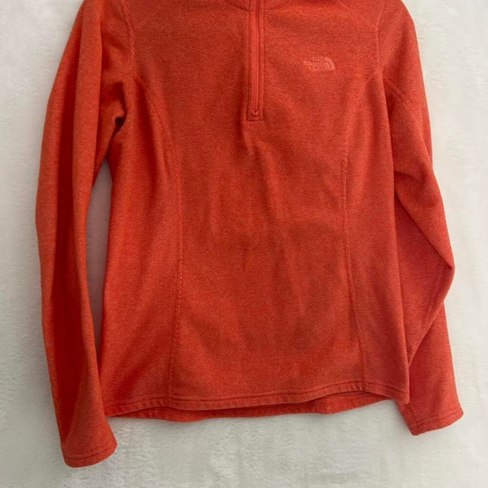 The North‎ Face Polartec Thermal Pro Fleece 1/4 Zip Pullover Womens Small Orange
